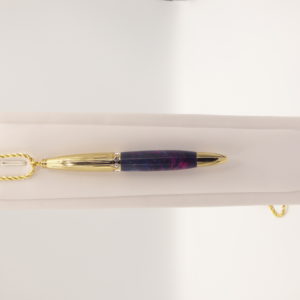 mini stylo bille pendentif collier-aux cristaux de swaroski