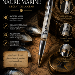 Stylo bille coquilles de moules