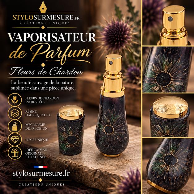 Vaporisateur de parfum fleurs de chardon